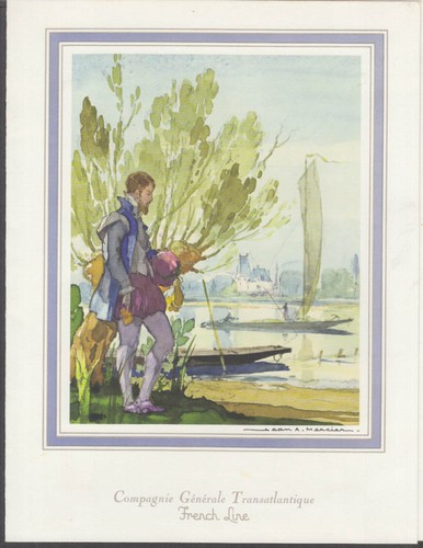 French Line S S France Tourist Class Dinner Menu 6/17 1967
