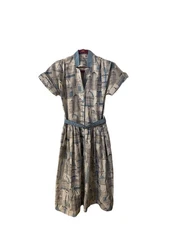 Retro Style 1950’s Style Pet Rubi’s Blue Dress W Designs SZ 10
