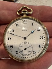 1920 Elgin Grade 315 12s Model 3 15J Gold Filled Hunter Pocket Watch RUNS