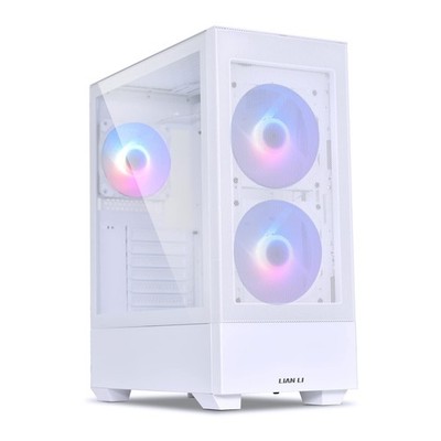 LANCOOL 205 MESH RGB ATX White PC Case with USB Type C and RGB Fans