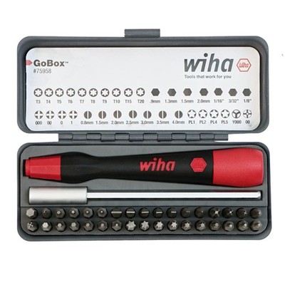 Wiha 75958 Piece GoBox Precision Micro Bit Set One Size, Multi