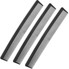 3 Pack Fine and Wide Tooth Hair Comb, Professional Women and Men Black Carbon...