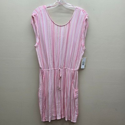 Bebop Be You Be Free NWT Striped Sleeveless Summer Dress Elastic Waist SZ Large