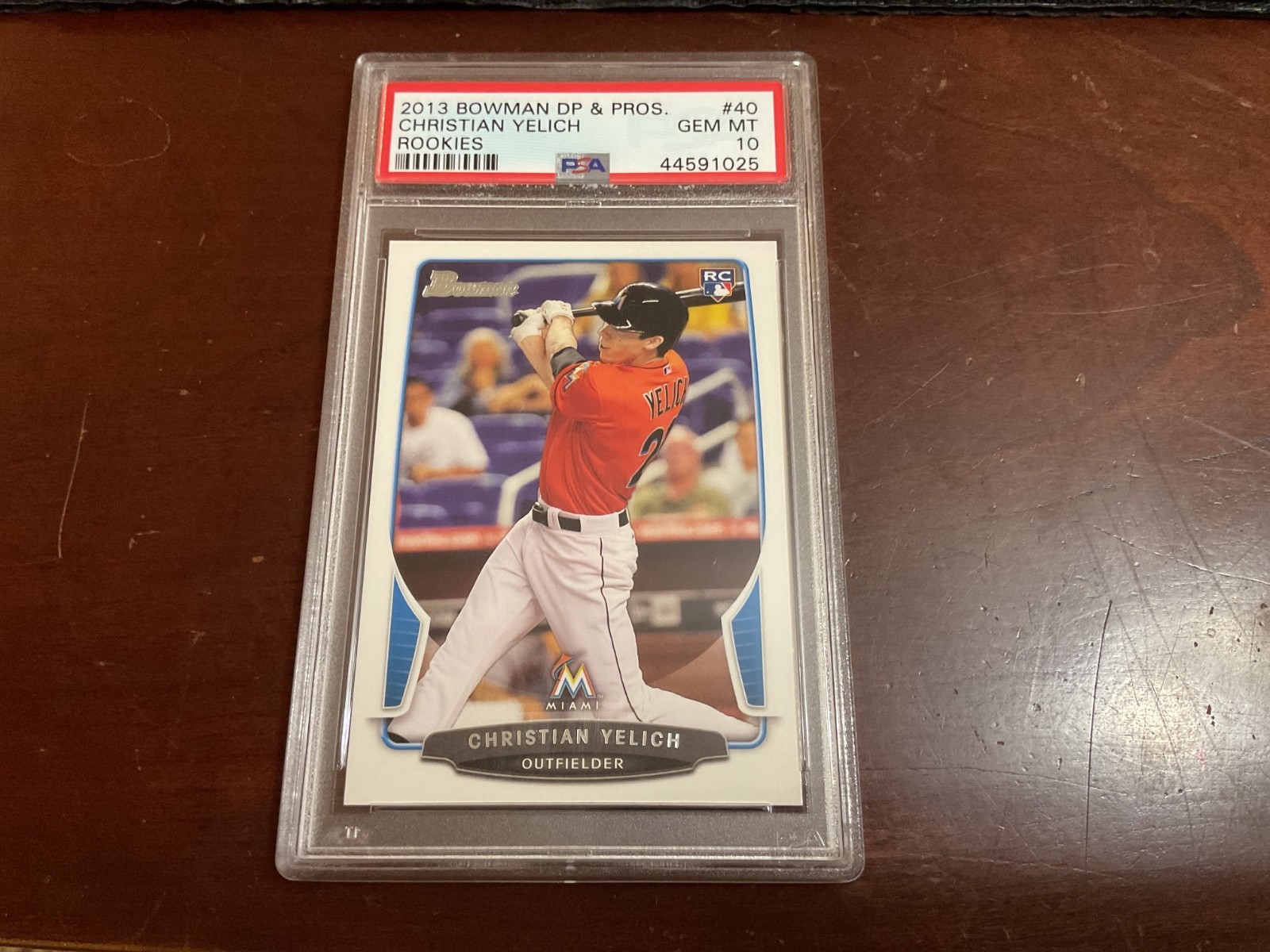 2013 BOWMAN DRAFT PICKS AND PROSPECTS #40 CHRISTIAN YELICH RC PSA 10