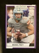 2024 Sage Football Purple Artistry Michael Pratt #MART-MP Green Bay Packers
