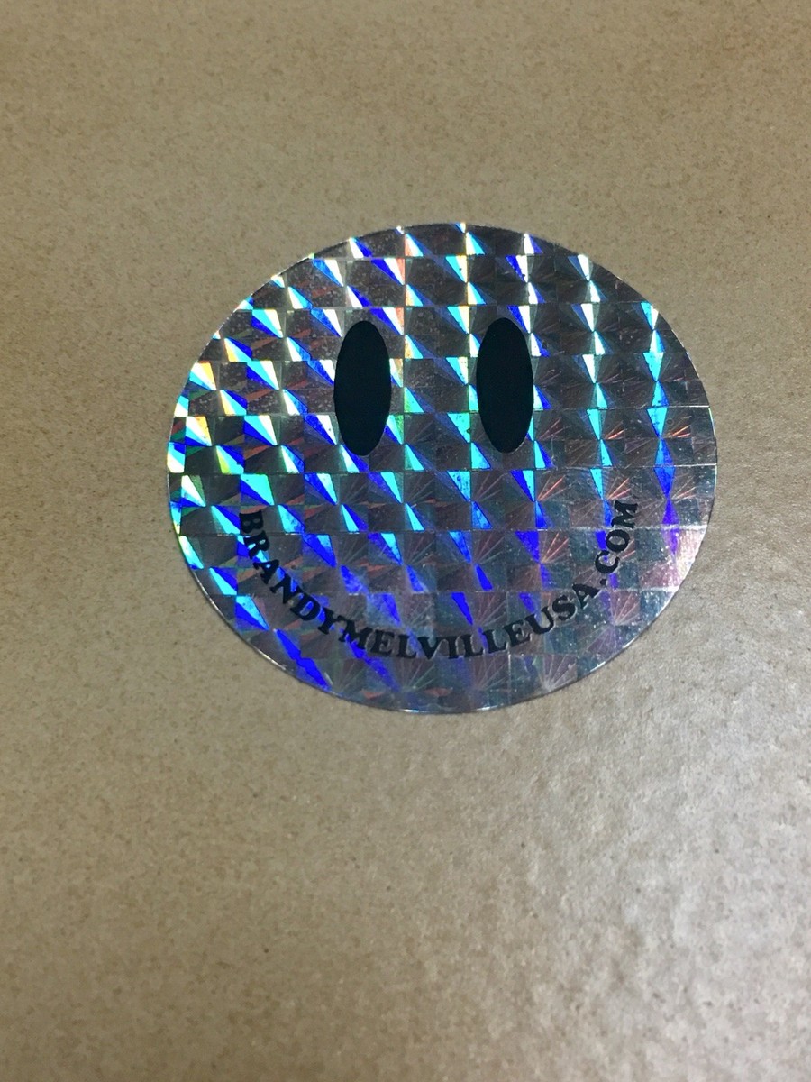 2 Brandy Melville Deco Vinyl Laptop Stickers Silver Smily Face /Fast  Shipping | eBay