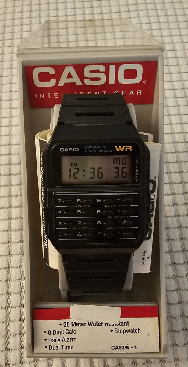  Casio Men's Vintage CA-53W-1CR Calculator Watch : Casio:  Clothing, Shoes & Jewelry