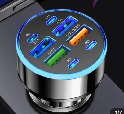 4 USB Port Super Fast Car Charger Adapter for iPhone Samsung Android Cell Phone