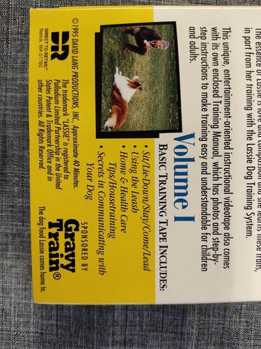 Lassie Dog Training System Basic Obedience Commands Vol. 1 VHS Tape *Open - Picture 9 of 9