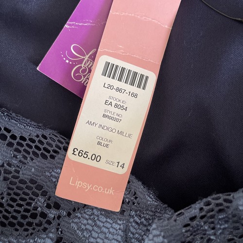 Ladies Amy Childs Official Blue Evening Dress Stretch 14 - Picture 8 of 12