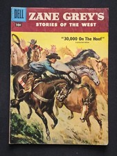 VINTAGE 1957 ZANE GREY'S STORIES OF THE WEST 34 COMIC BOOK BY DELL, Pics