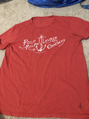 Logo Red Anchor Graphic Tee T-Shirt 