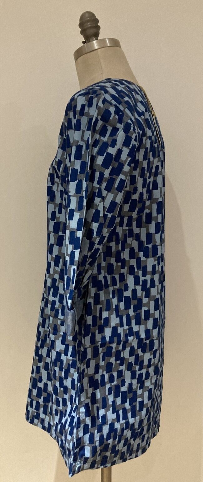 Seasalt "Porthole Paint Daubs" Indigo Cotton Tunic, Size 10 UK, BNWT  3