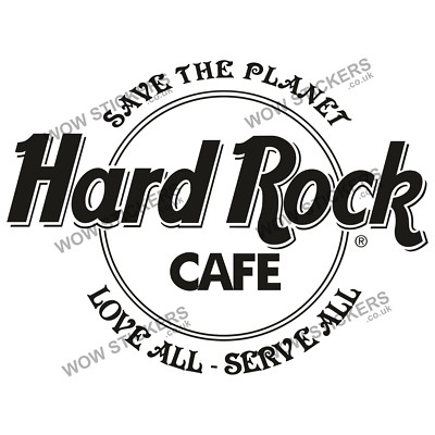 Hard Rock Cafe B Sticker Car man cave skateboard Laptop (Choose colour)