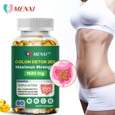 Detox Cleanse 60 Capsules - Gut & Colon Support, Natural Herbs for Intestinal