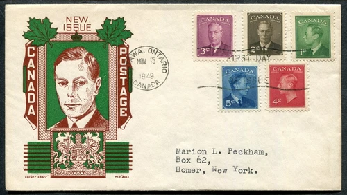 Canada #284-288 First Day Cover