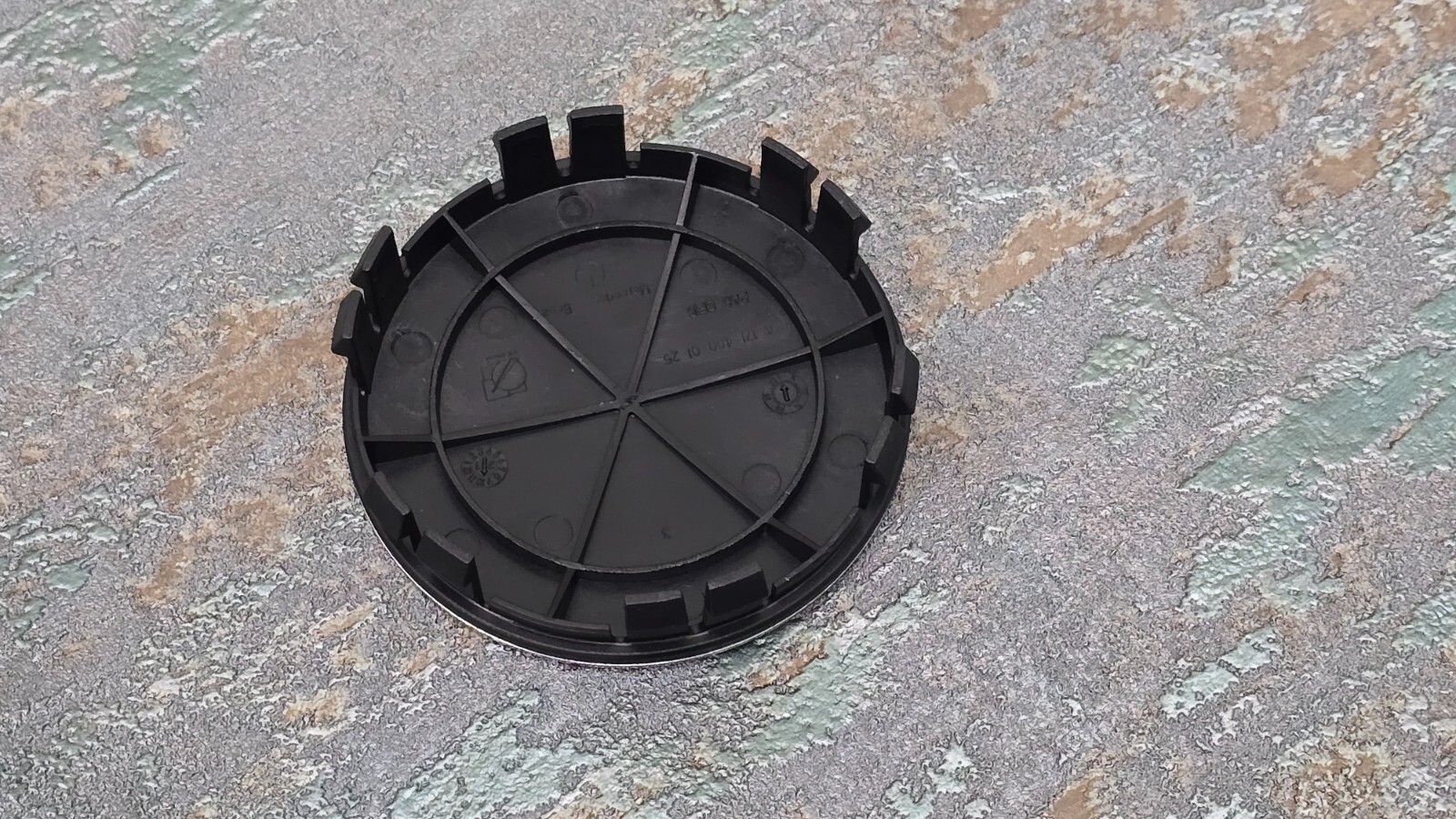 Mercedes-Benz Nabendeckel Stern Lorbeerkranz, Grau, Satz 4 Stk 