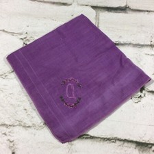 Vintage Purple Monogramed Handkerchief "A"