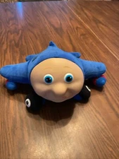 Vintage Jay Jay Jet Plane Plush Rubber Face 9 Inches Kidpower 1997 Blue AirPlane