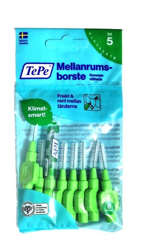 TePe Original Interdentalbürsten grün 0,8 mm - 8 Stück Zahnzwischenraumbürste - Bild 1 von 5
