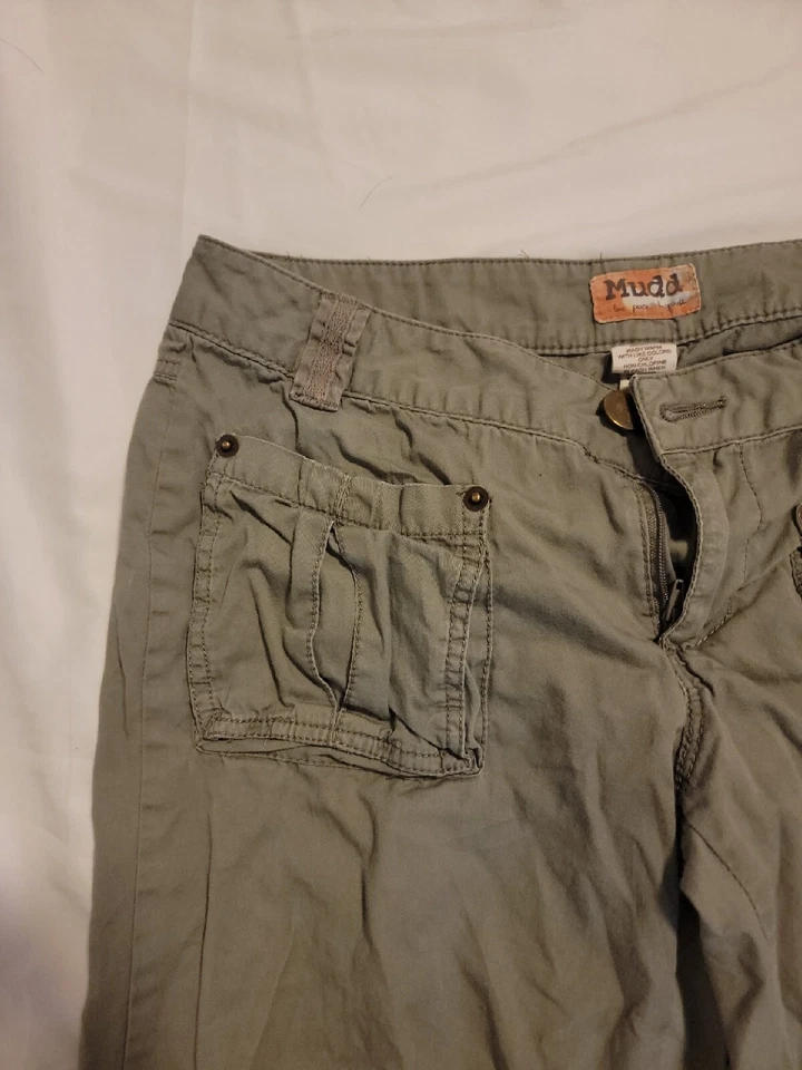 Mudd: Love Peace Happiness Youth Size 5 Cargo Green Pants 2 - Изображение 2 из 4