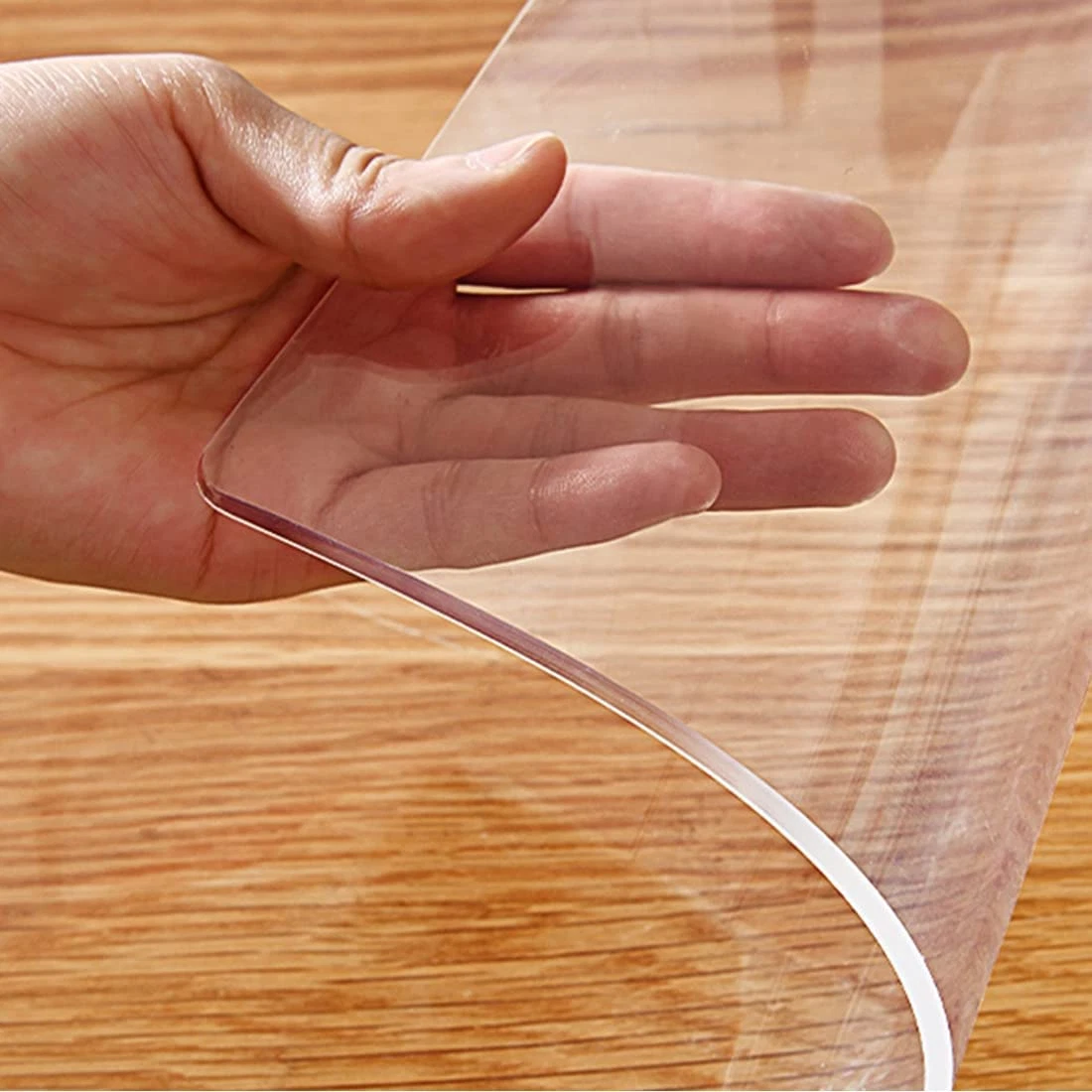 54 Inch Circle Clear Dining Table Protector Tablecloth Cover Desk