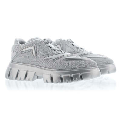 靴 00s prada platform Sneaker silver Prada Monolith Evolution Thunder Lug Sole Silver Platform Flat Low