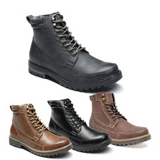 US Men's Motorcycle Boots Combat Riding Ankle Leather Boots Size 6.5-15