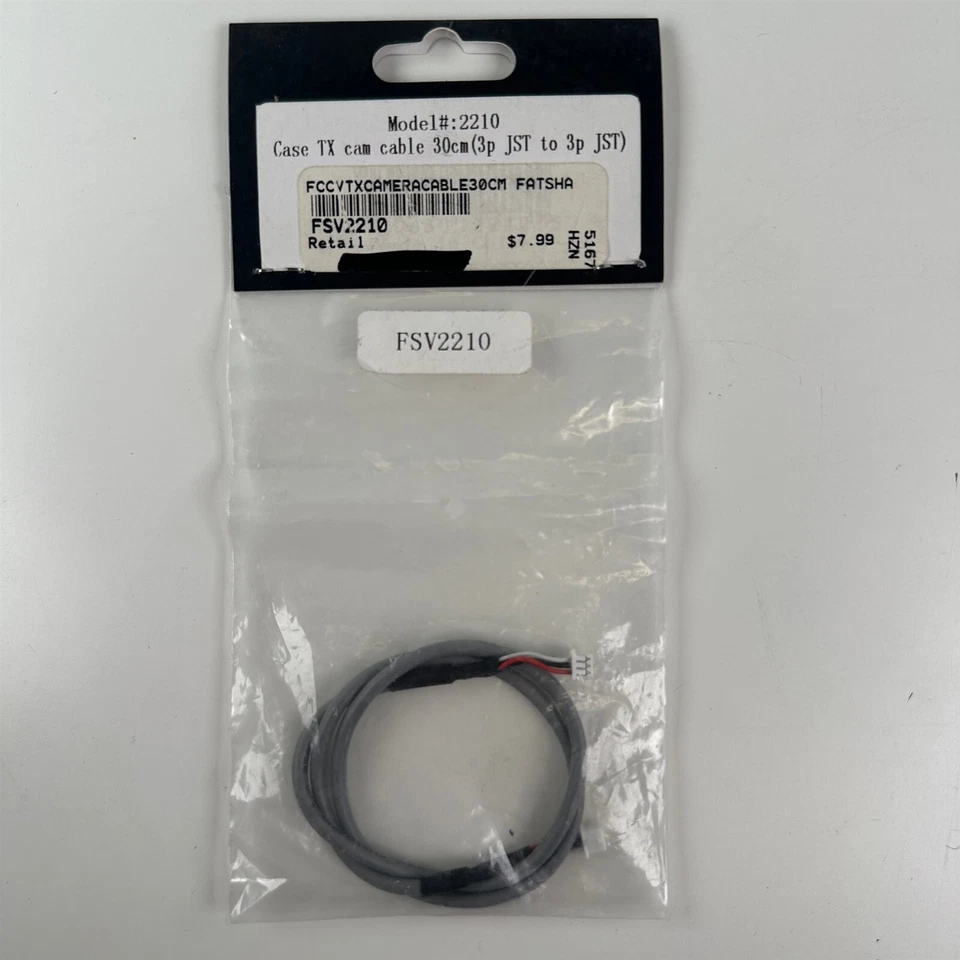 Fat Shark 2210 Cast TX Cam Cable 30cm (3p JST to 3p JST) NEW - Image 2 of 2