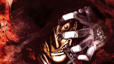 Anime hellsing alucard eyes hands Custom Gaming Mat Desk