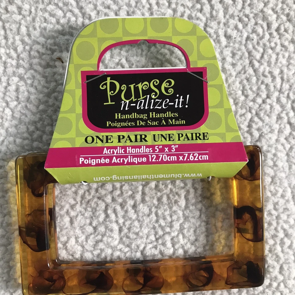 Handbag Handles 3 Sets Plastic Acrylic wood Bead See Details Purse N Alize It - Image 2 of 4