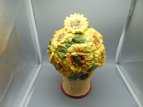 Sunflower Ceramic Cookie Jar - Picture 1 of 4