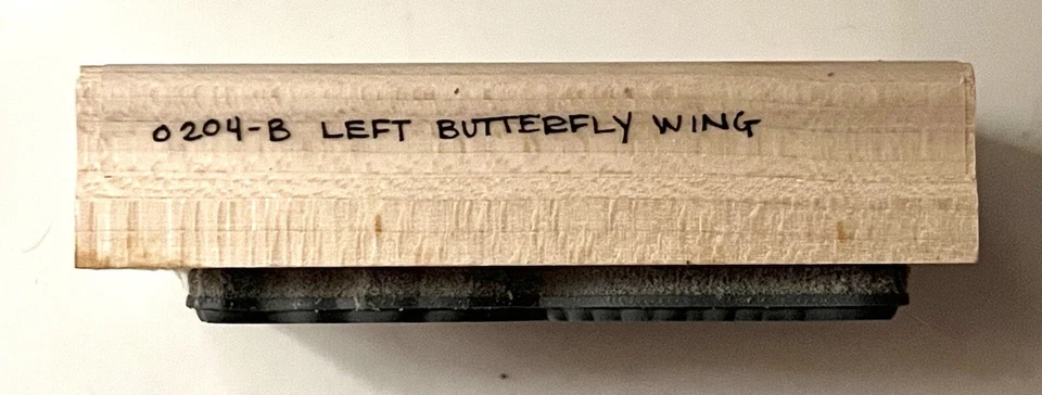 "Sello de goma Paula Best ala mariposa izquierda 3,75"" x 1,75""" Foto 4 de 4