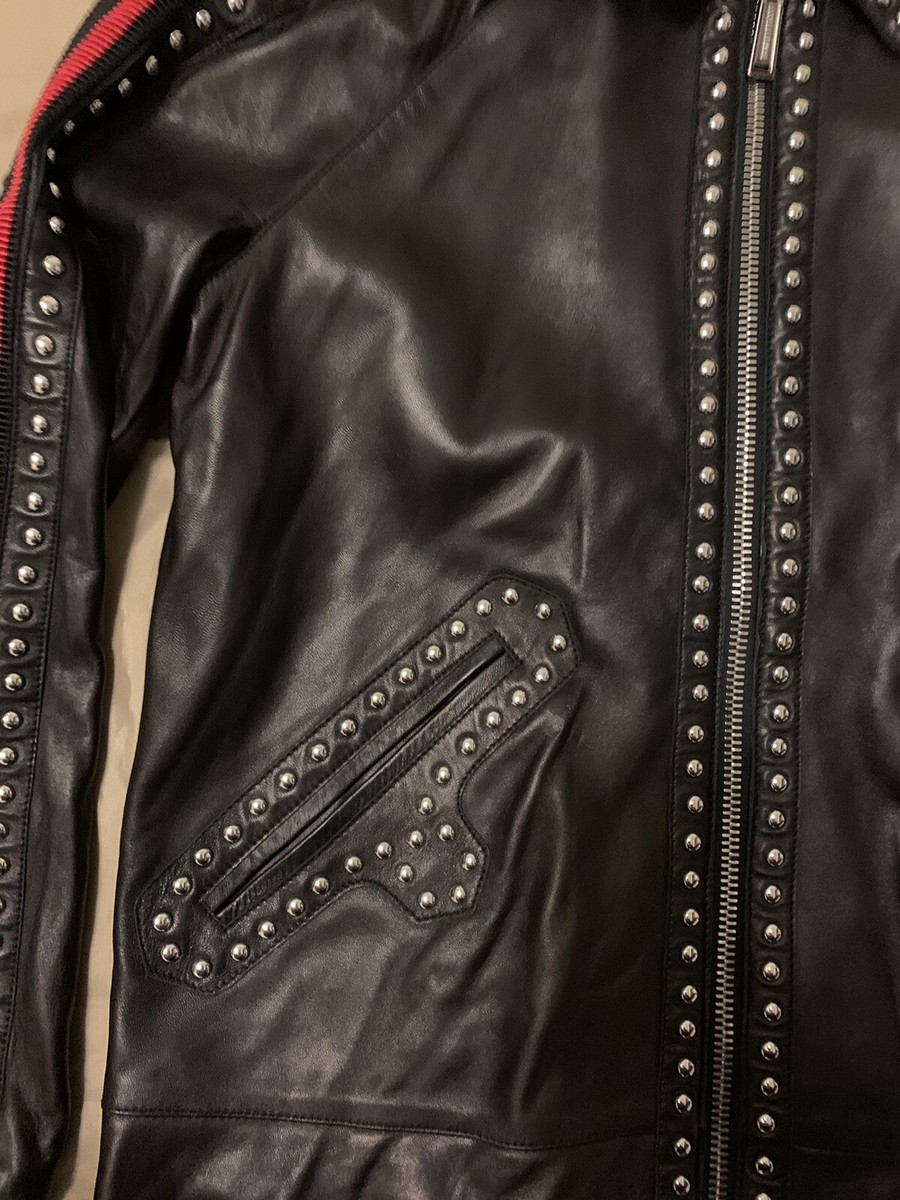 dsquared2 Leather Jacket Studded Leather Jacket Size 50 dsquared2 Leather Jacket Studded Leather Jacket Size 50