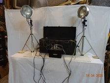 Antique Speedotron Studio Lighting System  w/wooden case 115v  60 Original 1939