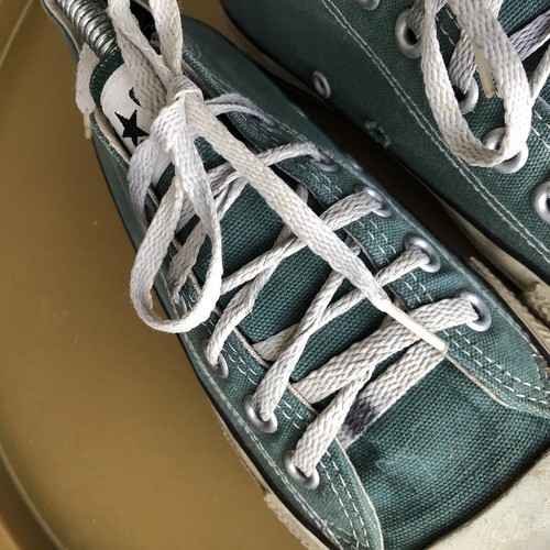 Converse anni 80 made in USA rare vintage tela verde Chuck Taylor US5 UK4 EU38 - Foto 17 di 18
