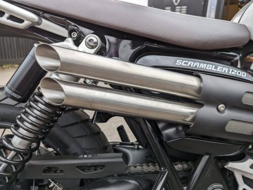 Total Triumph Scrambler 1200 X/ XE Short Slip On Silencer (2024 ) Guy Martin 007 - Picture 2 of 2