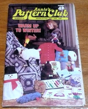 Annie's Pattern Club No. 42 Dec Jan 1987 Warm up to Winter Bear Pillows Rose Hat