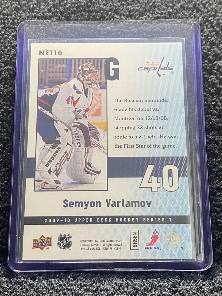 2009-10 Upper Deck - Netminders - NET16 Semyon Varlamov - Image 2 of 2