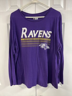 Baltimore Ravens NFL team apparel Women’s Size 3X Top, long sleeves