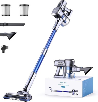 Lubluelu Cordless Vacuum Cleaner,25000Pa Cordless Stick Vacuum with 235W Brus...