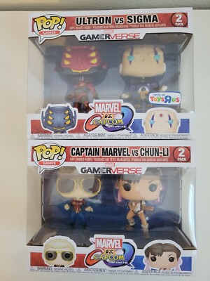 Captain Marvel Vs Chun-li And Ultron Vs Sigma Funko Pop Lot