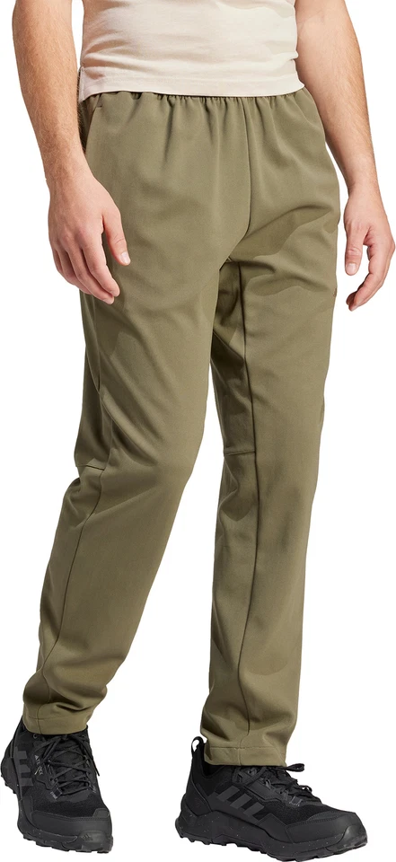 adidas Terrex Multi Knit Mens Walking Trousers Green Outdoor Elasticated Pants - Image 3 of 4