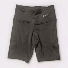 New Womens Nike One Dri-Fit Black Bike Shorts SZ XS