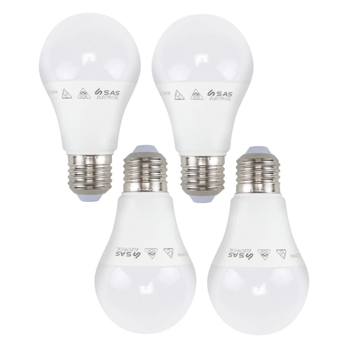 SAS Electrical 4PK Bulb 11W LED Warm White Screw E27 Energy Saving Lasting