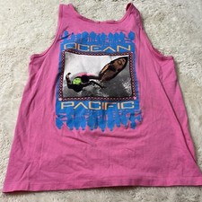 Vintage OP Ocean Pacific Tank Top T Shirt California Surf Distressed USA 80s 90s