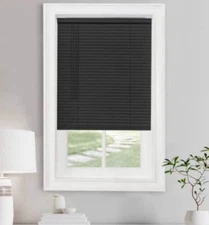 48x64” Black Cordless Mini Blinds