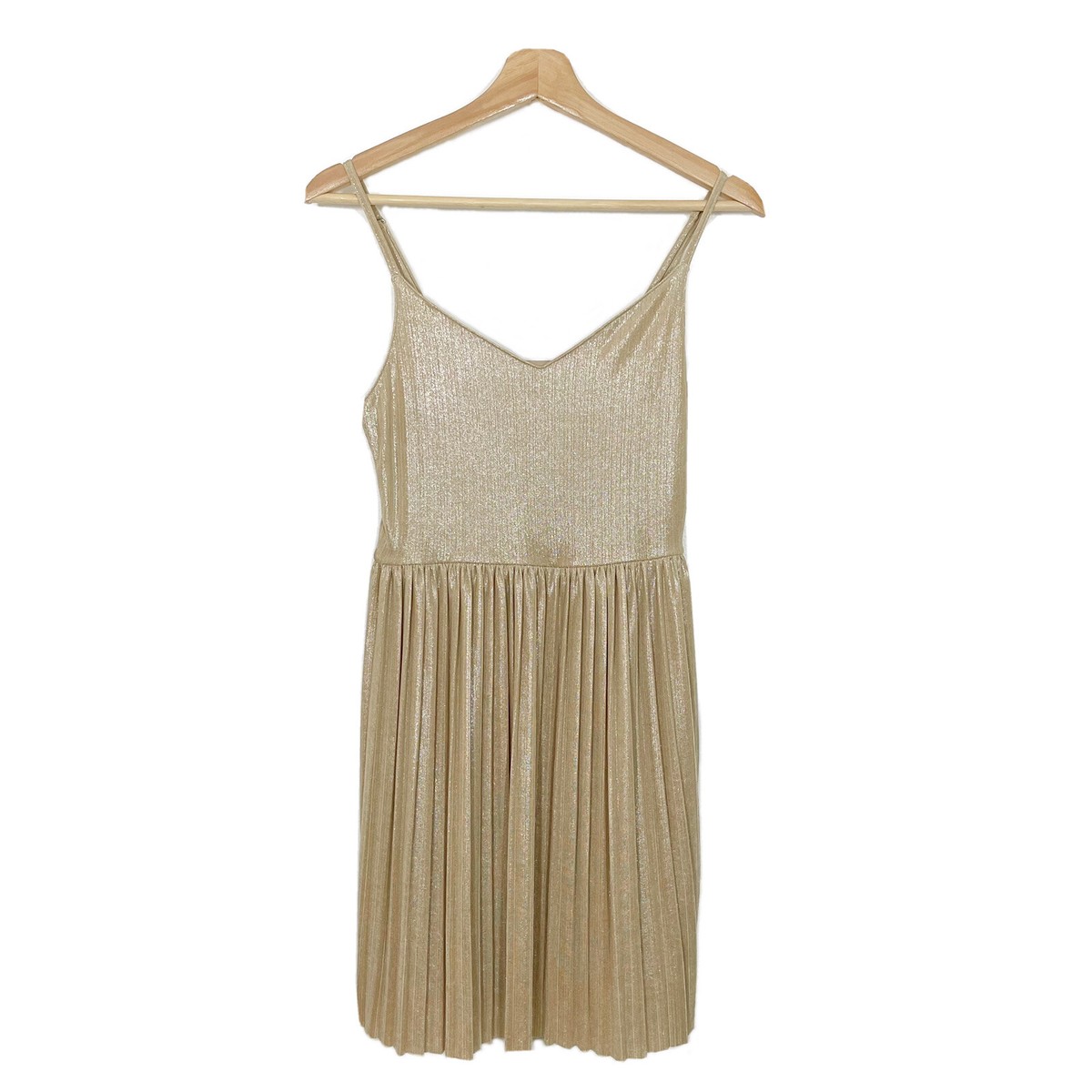 gold pleated mini dress Petal and Pup Women's Naira Pleated Maxi Dress main image 1