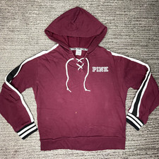 Pink Size XS Women Hoodie Pullover Long Sleeve Maroon