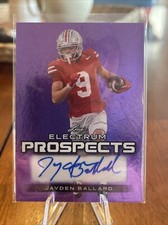 JAYDEN BALLARD 2024 Leaf Electrum Football Purple Prospects SSP #/15 OSU